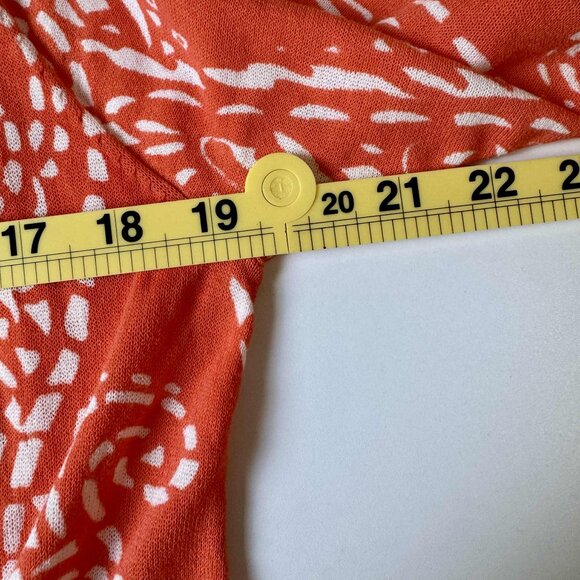 Chico’s Orange & White Open Front Cardigan | Size 0 (US Small) - Picture 6 of 7